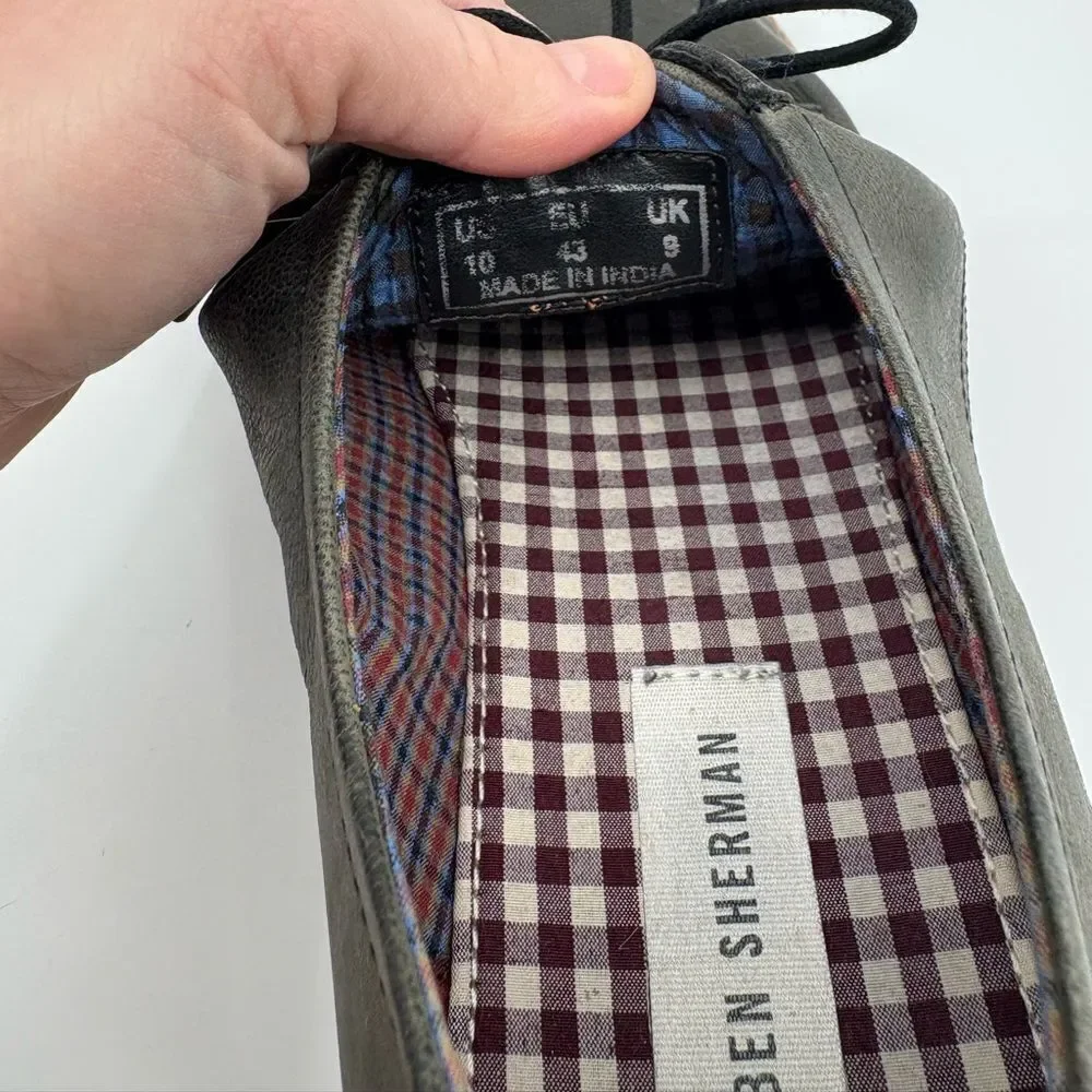 Ben Sherman | Men's Leather Birk distressed Dress Shoes | size 10
